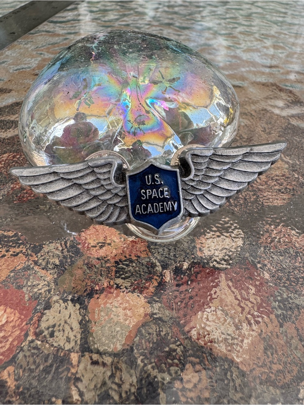 US Space Academy Space Camp Wings Lapel NASA Pin Vintage 1990's Enamel
